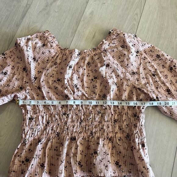 MADEWELL Sophia Top in Bouquet Floral Print smocked waist size L - Picture 4 of 8